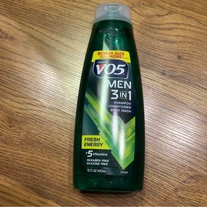 VO5 Men 3 in 1 Shampoo, Conditioner and Body Wash Fresh Energy 15 oz.